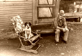 Unemployed farmer during the depression