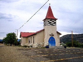 Immaculate Conception Church in Cimarron, New Mexico dates to 1864