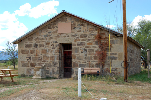 Old Stone Jail in Cimarron, New Mexico Today