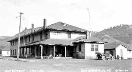 Dawson Hotel, 1920's, Carol and Dwight Myers Collection, NMSU