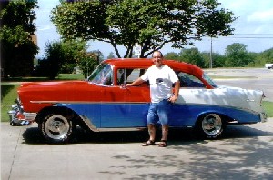 Ron Jones and his 1956 Chevy in Bartlesville, Oklahoma