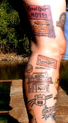 Ron Jones Tattooed Leg