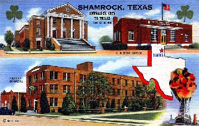 Shamrock Texas Vintage Postcard
