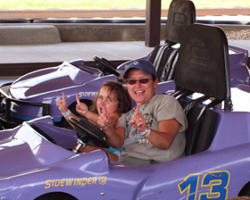 Speedracing with my granddaughter