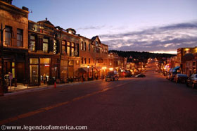 Cripple Creek, Colorado at night