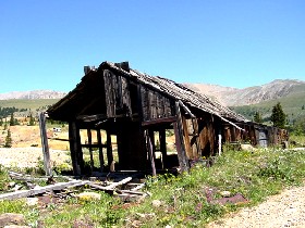 Abandoned Mine building near Leadville, Colorado