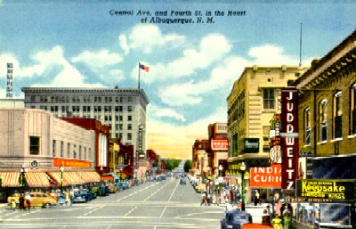 Vintage Route 66 Postcard of Albquerque, New Mexico