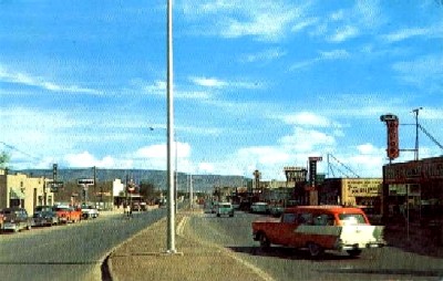 Route 66 Through Grants, New Mexico in the 1950s