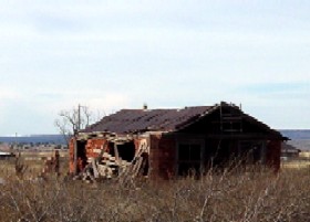 Ghost Building in Montoya, New Mexico