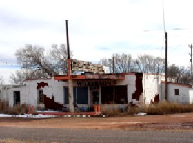 Wilkerson's Store and Gulf Gas Station in Newkirk, New Mexico