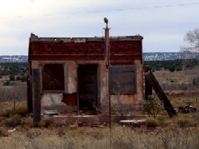 Old Shamrock Station in Newkirk, New Mexico