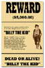 Billy the Kid Wanted Poster 
