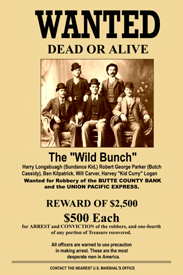 Wild Bunch Wanted Poster