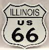 Route 66 Illinois Tin Sign