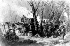 Regiment waiting the order to march