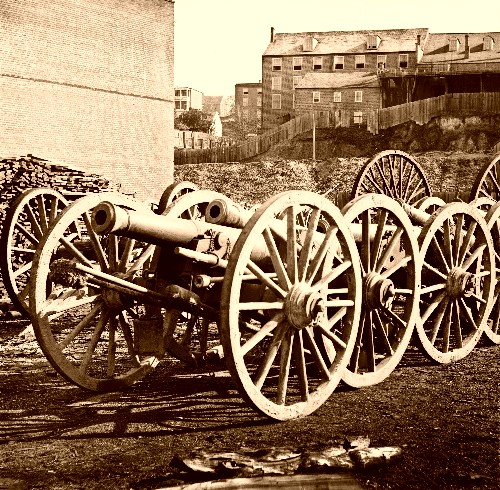 World War Guns. Civil War guns.