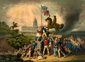 Raising of the flag 