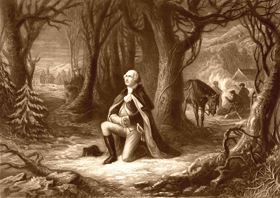 The prayer at Valley Forge, H. Brueckner, 1866