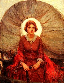 Woman in Wagon Train