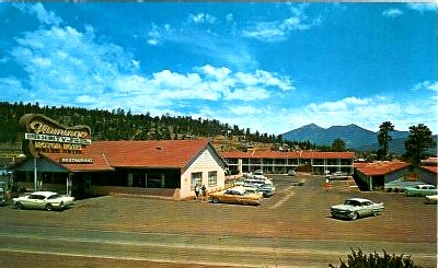 1950s Flamingo Motor Court Postcard, Flagstaff, Arizona