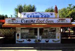 Snow Cap Ice Cream Parlor in Seligman, Arizona