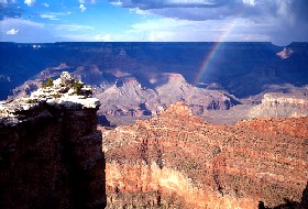 Rainbow at the Grand Canyon.