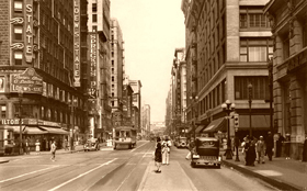 7th and Broadway, downtown Los Angeles