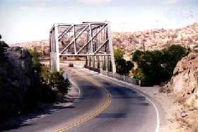 steel truss bridge before entering Victorville, California