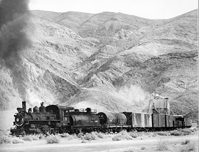 Railroad siding at Dolomite, California, 1940's.