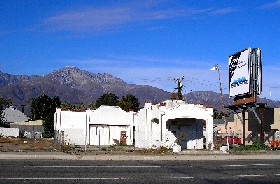Vintage filling station in Rancho Cucamonga, Calfornia