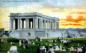 Cheesman Park vintage postcard