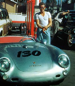 James Dean and his Porsche Spyder