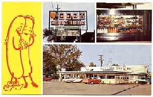 Cozy Dog Drive In Postcard