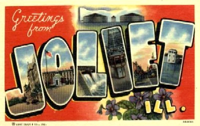 Greetings From Joliet Vintage Postcard