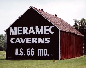 Meramec Caverns barn in Hamel, Illinois