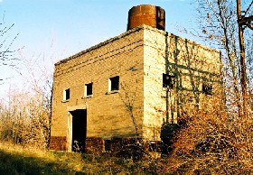 old railroad substation is midway beween 