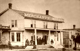 The original Merchant Hotel in Abilene, Kansas