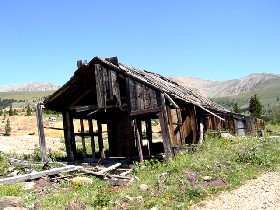 Abandoned Mine building near Leadville, Colorado