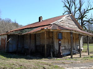 The old the old Alston Grocery Store in Rodney, Mississippi