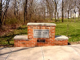 Marker in front of Asylum Cemetery