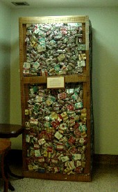 Thousands of cigarette packages collected by a former patient
