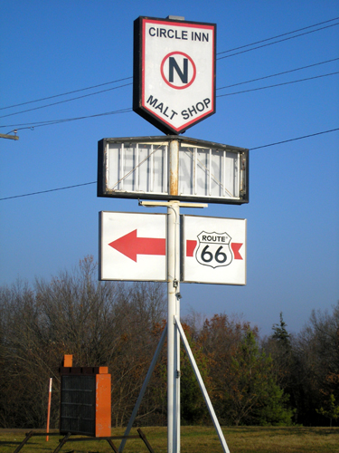 Circle Inn Malt Shop Sign