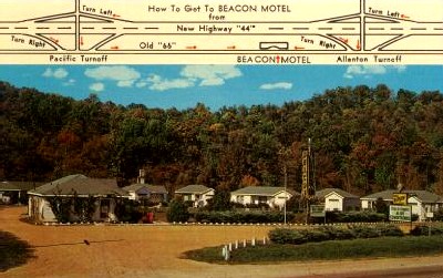 Beacon Motel, located on old US Route 66, between Eureka and Pacific, Missouri.