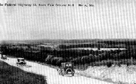 Route 66 from Fairground Hill in Rolla, Missouri