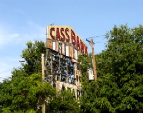 An old bank sign in north St. Louis, Missouri,