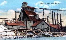 Webb City Mine vintage postcard.