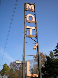 Old motel sign in Pacific, Missouri  