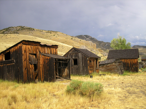 Bachelor's Row in Bannack, Montana