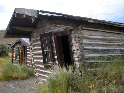 Bachelor's Row in Bannack, Montana