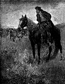 Cowboy illustration in Harper's Magazine